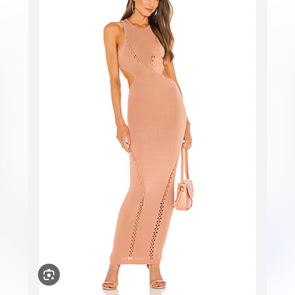 NWT Michael Costello x Revolve Izaro nude sweater dress medium